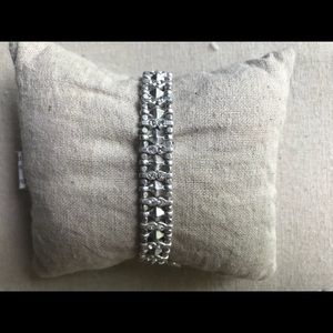 Stella & Dot Arrison Stretch Bracelet Silver